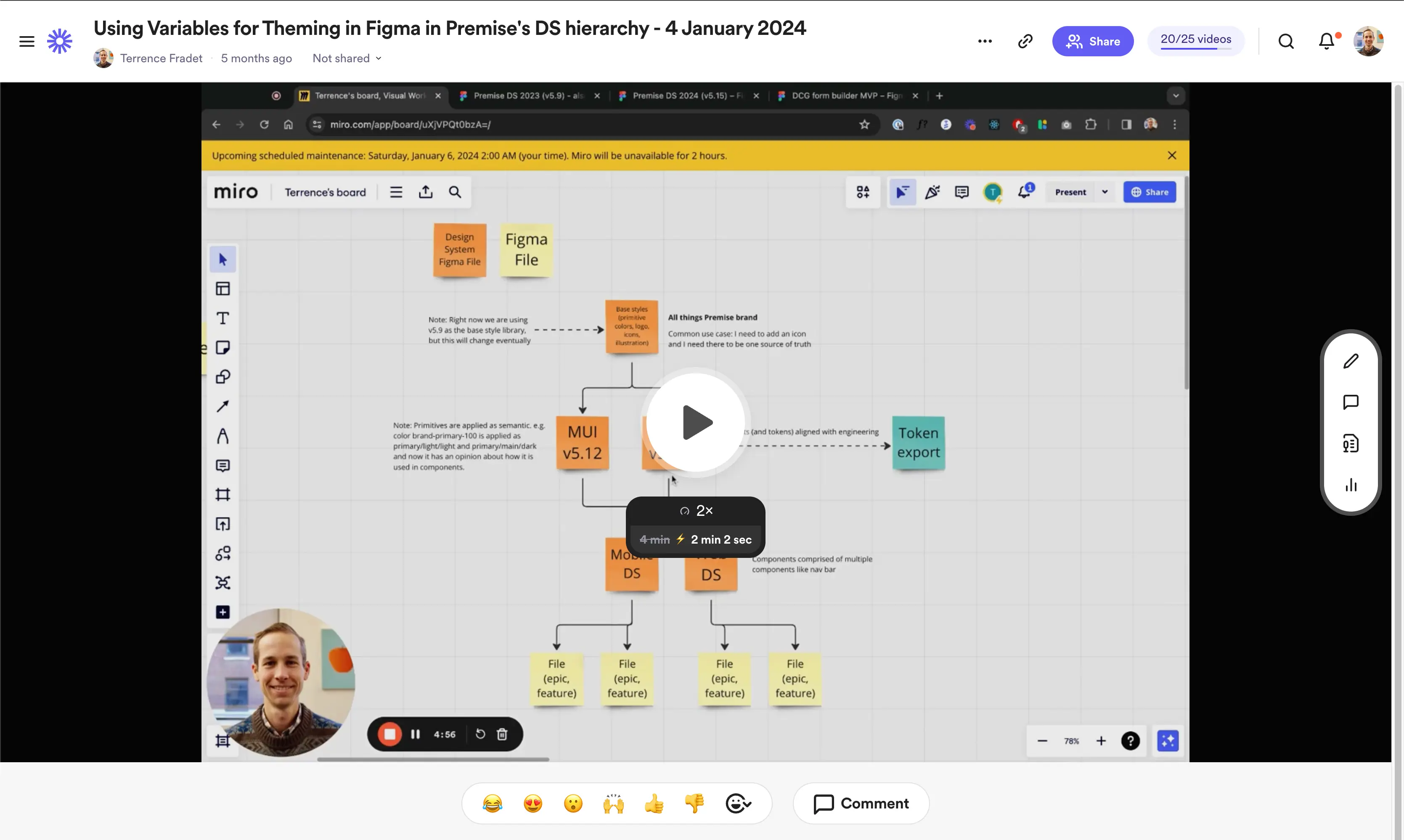 Loom video documentation for design system updates